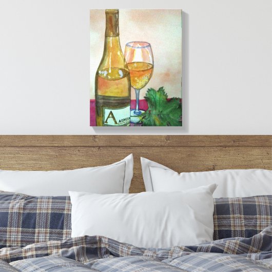 Chardonay alsjeblieft canvas afdruk (Insitu (Slaapkamer))