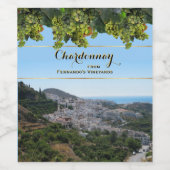 Chardonnay (aanpasbaar) wijn etiket (Enkel label)