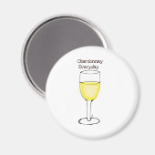 CHARDONNAY DAGELIJKSE WIJNPRINT VAN JILL MAGNEET (Voorkant / Achterkant)