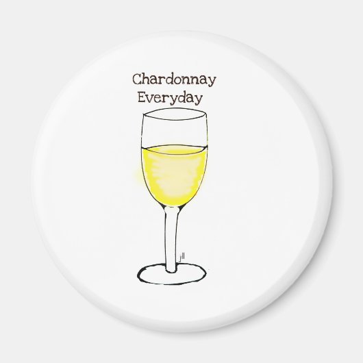 CHARDONNAY DAGELIJKSE WIJNPRINT VAN JILL MAGNEET (Voorkant)