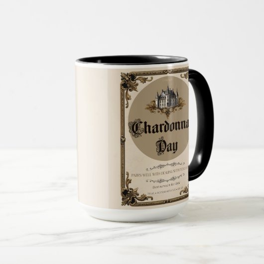 Chardonnay Day - Ouderschap Survival Parodie Mok (Voorkant rechts)