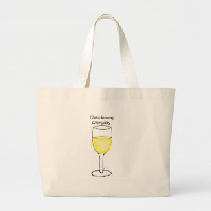 CHARDONNAY ELKE DAG WINDAFDRUKKING DOOR JILL GROTE TOTE BAG