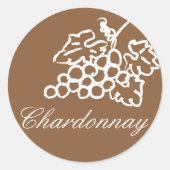 Chardonnay - Gepersonaliseerd Ronde Sticker (Voorkant)
