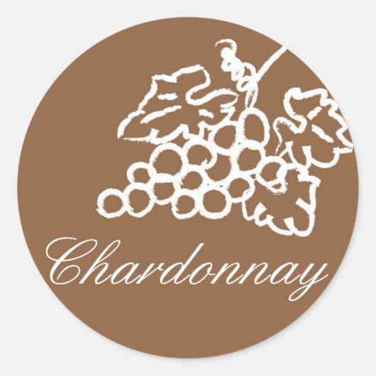Chardonnay - Gepersonaliseerd Ronde Sticker (Voorkant)