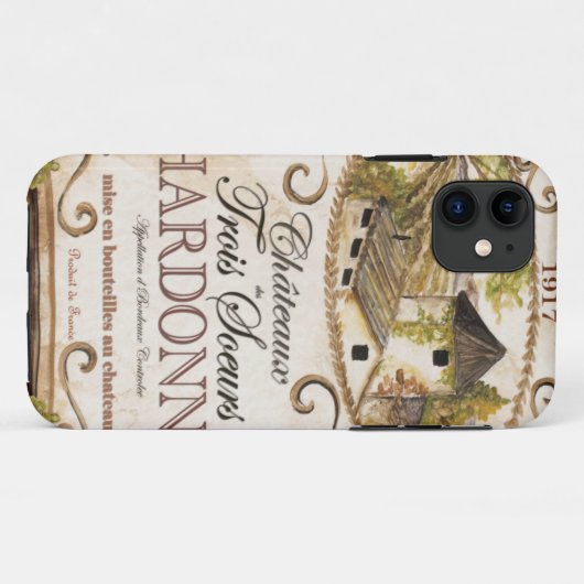 Chardonnay Label Case-Mate iPhone Case (Achterkant (horizontaal))