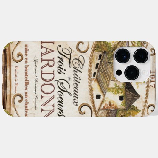 Chardonnay Label Case-Mate iPhone Case (Achterkant (horizontaal))