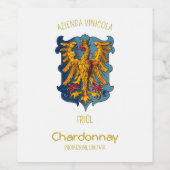 Chardonnay van Friuli Wijn Etiket (Enkel label)