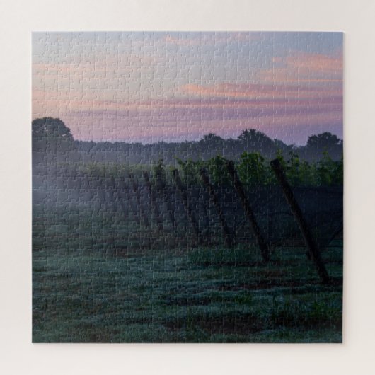 Chardonnay Vineyard Sunrise Jigzaag Puzzle Legpuzzel (Verticaal)