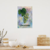 Chardonnay White Wine Grapes Art Print (Keuken)