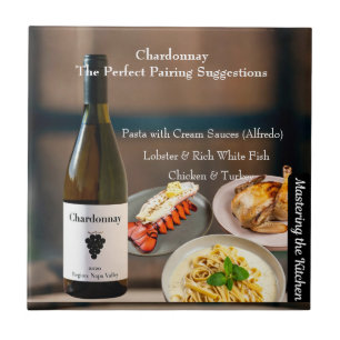 Chardonnay Wijncombinatie/De Keuken Meester Tegeltje