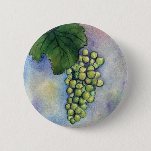 Chardonnay Wine Grapes Button (Voorkant)