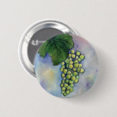 Chardonnay Wine Grapes Button (Voorkant /achterkant)