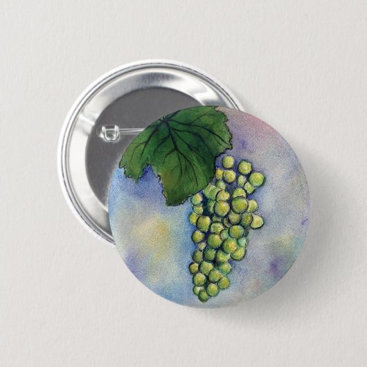Chardonnay Wine Grapes Button (Voorkant /achterkant)