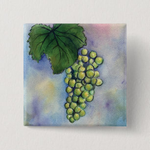 Chardonnay Wine Grapes Button