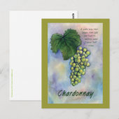 Chardonnay Wine Grapes & Description Briefkaart (Voorkant / Achterkant)