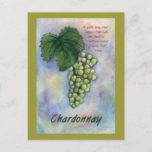 Chardonnay Wine Grapes & Description Briefkaart