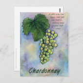Chardonnay Wine Grapes & Description Briefkaart (Voorkant / Achterkant)