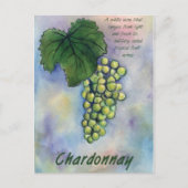 Chardonnay Wine Grapes & Description Briefkaart (Voorkant)