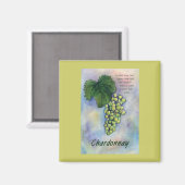 Chardonnay Wine Grapes & Description Magnet (Voorkant / Achterkant)