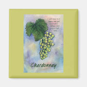 Chardonnay Wine Grapes & Description Magnet (Voorkant)