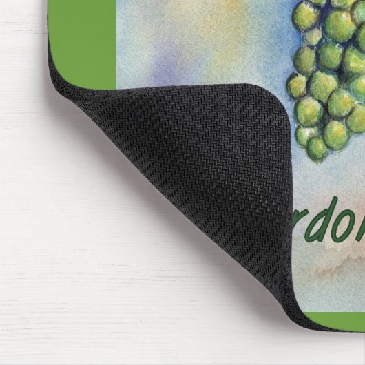 Chardonnay Wine Grapes & Description Mousepad Muismat (Hoek)