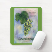 Chardonnay Wine Grapes & Description Mousepad Muismat (Met muis)