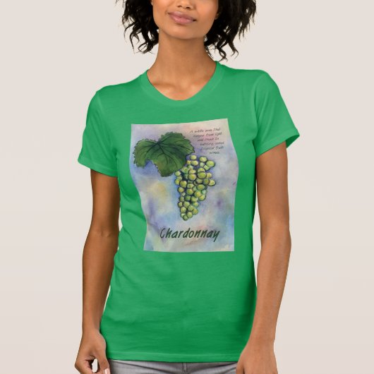 Chardonnay Wine Grapes & Description Shirt (Voorkant)