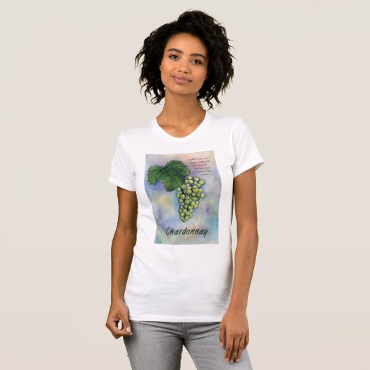 Chardonnay Wine Grapes & Description Shirt (Voorkant volledig)