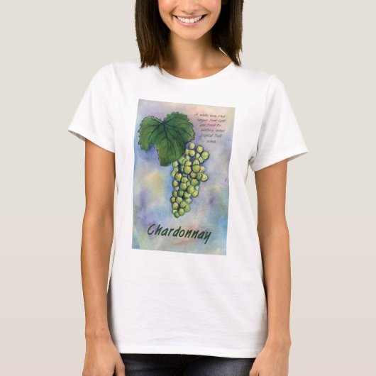 Chardonnay Wine Grapes & Description Shirt (Voorkant)