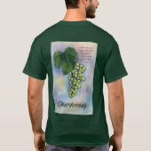 Chardonnay Wine Grapes & Description Shirt (Achterkant)