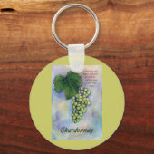 Chardonnay Wine Grapes & Description Sleutelhanger (Voorkant)