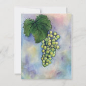 Chardonnay Wine Grapes Invitation Kaart (Voorkant)