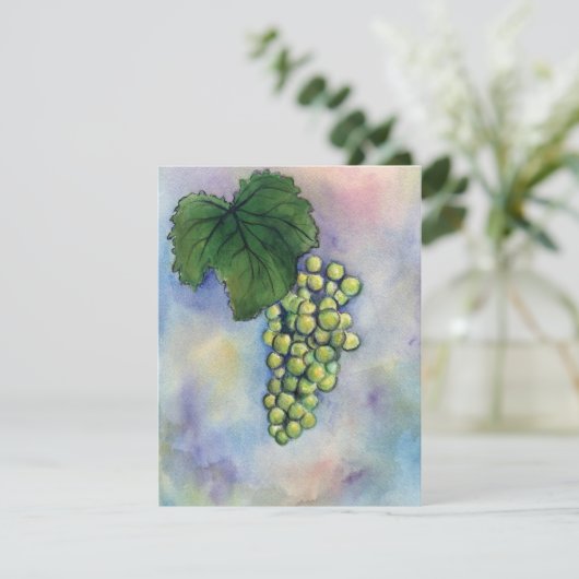 Chardonnay Wine Grapes Invitation Kaart (Staand voorkant)