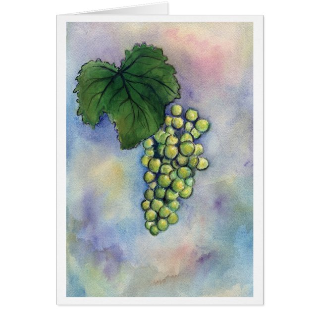 Chardonnay Wine Grapes Kaart (Voorkant)