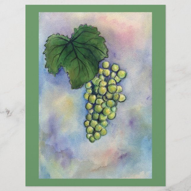 Chardonnay Wine Grapes Letterhead (Voorkant)