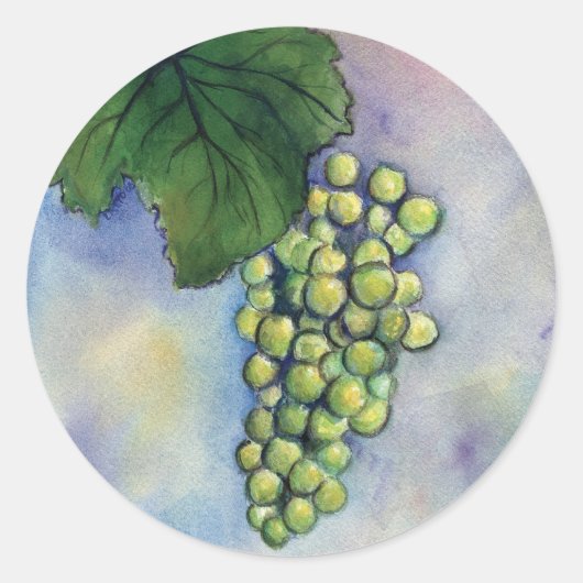 Chardonnay Wine Grapes Sticker (Voorkant)