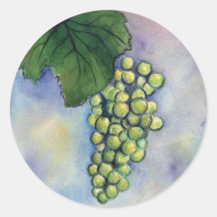 Chardonnay Wine Grapes Sticker