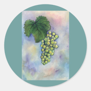 Chardonnay Wine Grapes Sticker