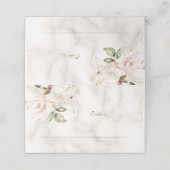 Charge Blush Gold Flowers Marble Table Number P Plaatskaartje (Buitenkant ongevouwen)