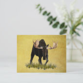 Charge Bull Moose Briefkaart (Staand voorkant)