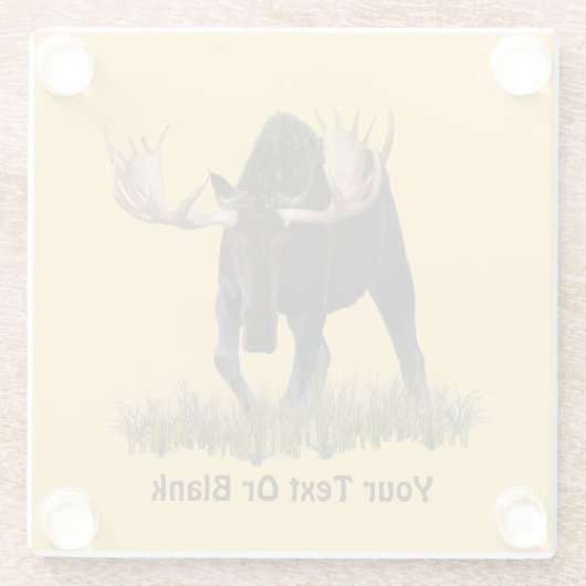 Charge Bull Moose Glazen Onderzetter (Achterkant)