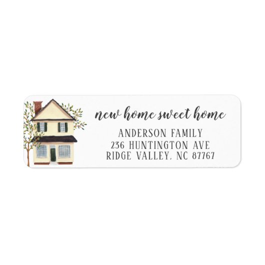 Charge Cream House Home Sweet HomeAddress Label (Voorkant)