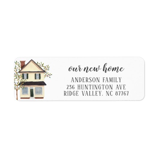 Charge Cream House New Home Address Label (Voorkant)