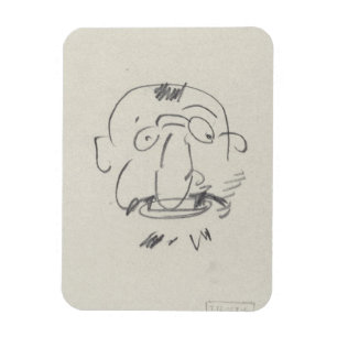 Charge de Lautrec par Lui-Meme (potlood op papier) Magneet