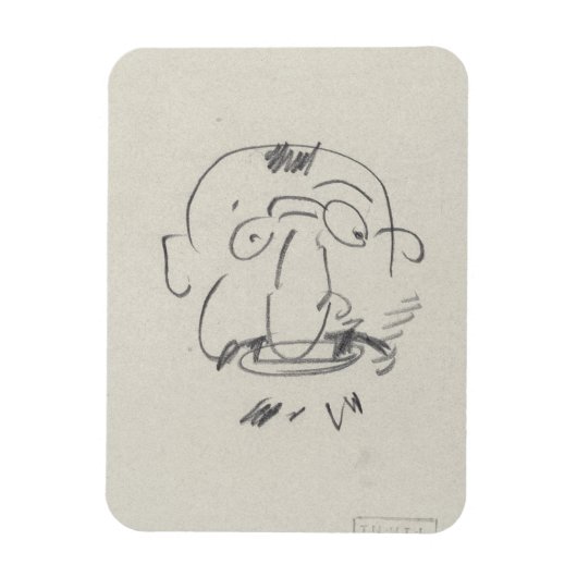 Charge de Lautrec par Lui-Meme (potlood op papier) Magneet (Verticaal)