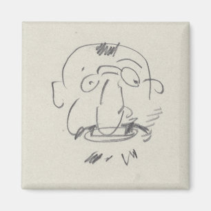 Charge de Lautrec par Lui-Meme (potlood op papier) Magneet