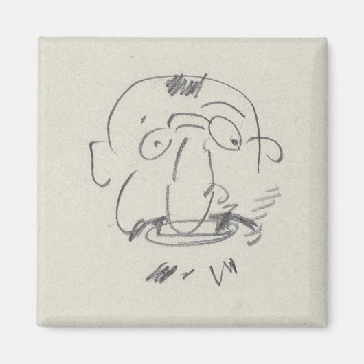 Charge de Lautrec par Lui-Meme (potlood op papier) Magneet (Voorkant)