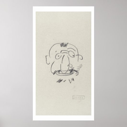 Charge de Lautrec par Lui-Meme (potlood op papier) Poster (Voorkant)