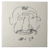 Charge de Lautrec par Lui-Meme (potlood op papier) Tegeltje (Voorkant)