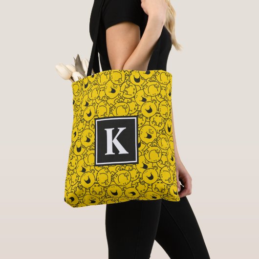 Charge gele glimlach | Monogram Tote Bag (Dichtbij)